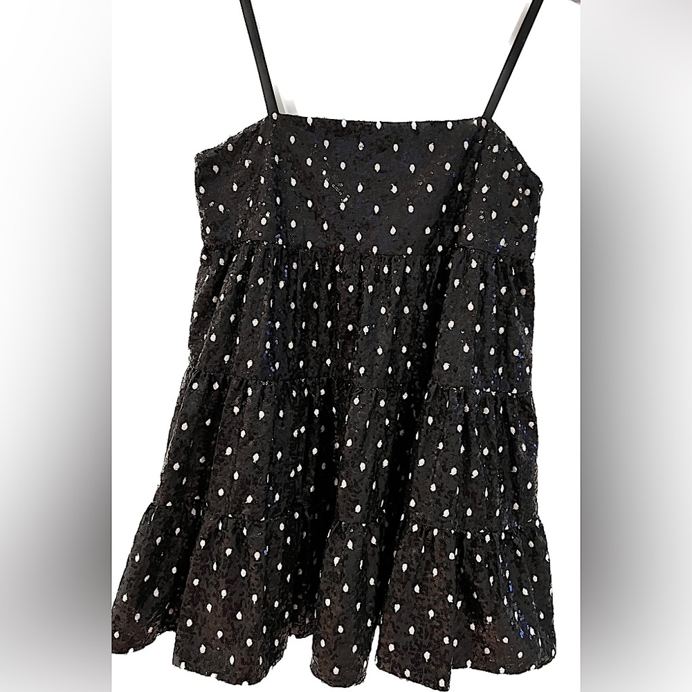 Zara polka dot sequin mini dress